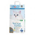 #(У)Наполнитель Чистые лапки д/кошек комкующийся Clean Paws (Индийский бентонит) 5 кг*3