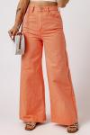 Оранжевые широкие джинсы прямого кроя