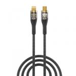 BY Кабель для зарядки Space Cable Techno Type-C-iP, 1 м, 2.4А, Быстрая зарядка 22W, черный