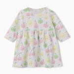 Платье Bloom Baby Фрукты с дл. рукавом, р. 62 см, молочный