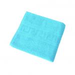 Махровое гладкокрашеное полотенце 70*140 см 380 г/м2 (Ярко-голубой)