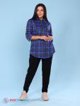 Женская трикотажная рубашка т.синий КР-02 (3)