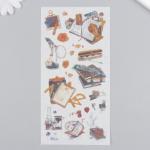 Наклейки для творчества бумага "Путешествия и искусство" набор 3 листа 10х20 см