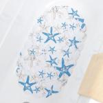 SPA-коврик для ванны противоскользящий на присосках SAVANNA «Морские звёзды», 38*68 см, цвет белый