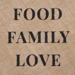 Набор салфеток Этель "Food.Family.Love"- 4шт. d38, джут