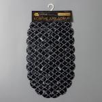 SPA-коврик для ванны противоскользящий на присосках SAVANNA «Марокко», 37*68 см, цвет чёрный