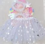 Карнавальны костюм "Звездное небо" (юбка,ободок,волшебная палочка)