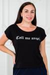 Футболка женская из вискозы Лирика чёрный Call me angel