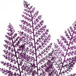 Ветка декоративная 201-2349 Сверкающий папоротник 86 см, фиолетовый