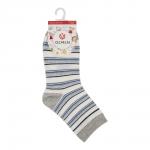 Носки детские для мальчиков Oemen PK008, размер 14-18, серый/белый/голубой