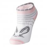 Носки детские для девочек Oemen PK107 с рисунком зайчика, резинка пикот, размер 20-22, бело-розовый