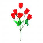 Цветы искусственные CIP21-23 букет Розы 5 бутонов, 33 см