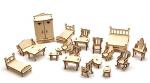 Заготовка для творчества "Набор мебели в деревянной коробке"