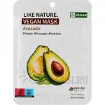 EYENLIP LIKE NATURE Тканевая маска для лица с экстрактом авокадо, 25мл
