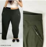 Брюки Size Plus с начесом хаки K53 M29