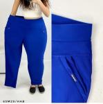 Брюки Size Plus с начесом ярко-синие K53 M29