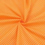Ткань бязь 150 см ЛЮКС Горошек (оранжевый)