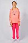 Пижама с брюками для девочки 91230 Пыльная роза/ярко-розовый
