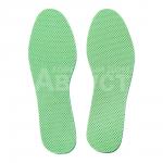 Стельки для обуви 7636269 универсальные, антибактериальные, с запахом мяты, зеленый