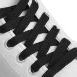 Шнурки для обуви 1512890 плоские, 8 мм, черные, 120 см