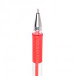 Ручка гелевая Calligrata 1264120 Диаметр пишущего узла 0,5 мм, прозрачный корпус, красный