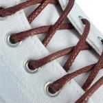 Шнурки для обуви 1804597 круглые, с пропиткой, 5 мм, коричневый, 120 см