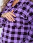 Рубашка оверсайз флис (фиолетовый)