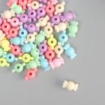 Бусины для творчества пластик "Конфетки" цветные яркие набор 500 гр 1,4х1,4х0,8 см