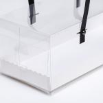 Коробка под рулет с ручками, белая 27,5 х 11 х 10 см