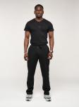 Брюки штаны спортивные с карманами мужские черного цвета 061Ch