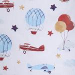 КПБ 'BabyRelax' в кроватку, 100 % хлопок, сатин, пододеяльник на молнии, простыня на резинке, 'Авиаторы' Пододеяльник на молнии 112х147, простыня на резинке 60х120х12, наволочка 40х60 (1 шт.)