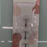 Крючки в наборе 3шт на липкой основе "БАСТОФ", форма квадрат, нагрузка 3кг/7,5*8см