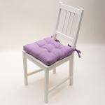 Сидушка на стул с завязками 'Цвет эмоций' 40х40, саржа, 'Орхидея'