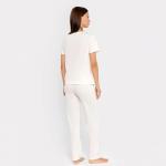 Комплект домашний женский (футболка, брюки), цвет молочный, размер 44 (S)