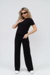 Женский костюм с брюками 36629 (тройка: брюки, шорты. , футболка) Черный