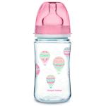 Canpol 250989405 Бутылочка PP EasyStart с широким горлышком антиколик., 240 мл, 3+,розов.