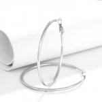 Серьги-кольца XUPING классика, d=4 см, цвет серебро
