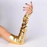 Карнавальный аксессуар перчатки-нарукавники, цвет золото