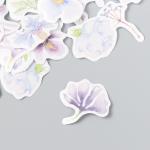 Наклейки для творчества "Фиолетовые цветы" набор 46 шт 4,4х4,4х1,1 см