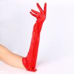Карнавальный аксессуар-перчатки с бахромой, цвет красный