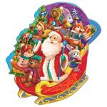 Пазл-головоломка "Дед Мороз и его помощники", рамка-вкладыш, 15 деталей