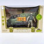 Игровой военный набор MILITARY (фигурка солдата, военный вертолёт, снаряды)