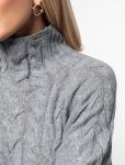 Удлиненный свитер тонкой вязки с шерстью