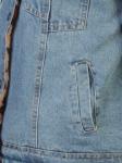 000 BLUE/BROWN Куртка джинсовая с плюшем Misifeer