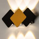 Бра "Алир" LED 4Вт 3000К IP65 черно-золотой 15х3,8х12 см