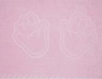 Полотенце махровое ручки/ножки - ручки пастельно-розовые