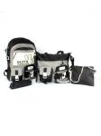 Комплект MF-5032  (рюкзак+2шт сумки+пенал)  2отд,  7внеш+1внут/карм,  черный/серый 256490