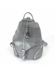 Рюкзак жен натуральная кожа GU 2033-2559,  1отд,  3внут+3внеш/карм,  серый SALE 242700