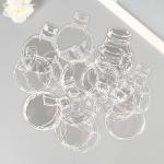 Наклейки пластик "Стеклянные пузырьки" набор 30 шт 3х8,8 см