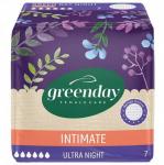 Прокладки женские 7 шт Ultra Night Dry INTIMATE GREEN DAY